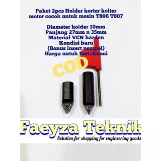 paket holder korter.kolter blok motor as 10mm panjang 27mm 35mm free insert dan kunci