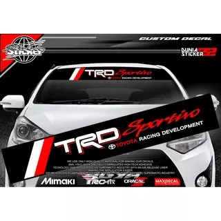 Stiker Kaca Depan Belakang Mobil TRD Suportivo Toyota Racing / AVANZA / XENIA / YARIS / AGYA