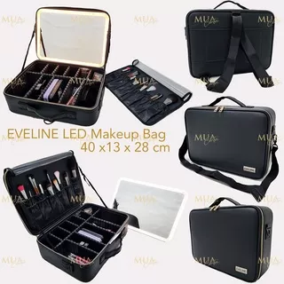 Tas Makeup Lampu / LED Makeupartist Bag MUA Beauty Case EVELINE