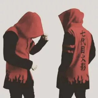 Jaket Jubah Yondaime Merah Anime Naruto