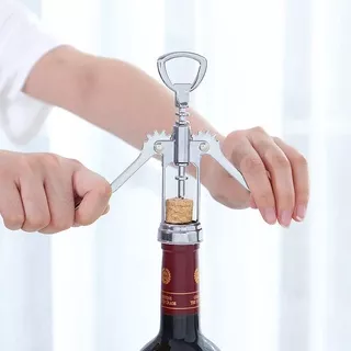 SS Pembuka Tutup Botol Anggur Stainless steel /Wine Bottle Opener Corkscrew/pembuka kaleng/pembuka tutup botol bir wine premium