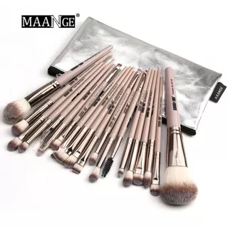 [Bayar Di Tempat] Maange 20pcs/set Brush Kosmetik/Makeup Profesional Untuk Mata, Blending, Bedak, Foundation, Blush On