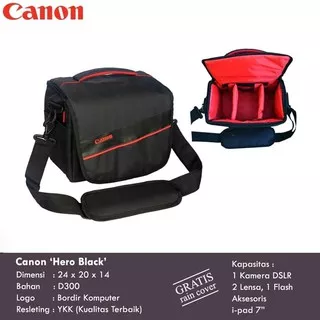 tas Kamera Dslr Canon Eos 1500D 3000D 7D 6D 200D 77D 3300D 800D 5D 80D 1D 5DS 750D Free Raincover