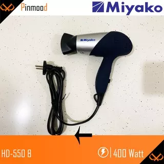 MIYAKO HAIR DRYER / PENGERING RAMBUT / HAIR DRYER TRAVEL HD-550 B [ 400 Watt ] MURAH LIPAT