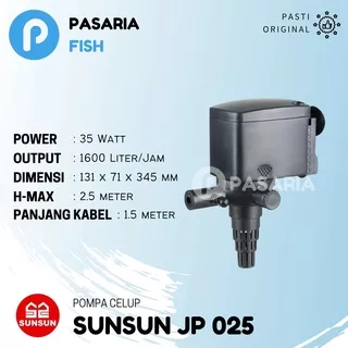 SUNSUN JP 025/JP025 1600 liter Pompa Filter Celup Gantung Aquarium 35W