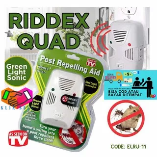 Riddex Pest Repelling Aid Green Ultrasonic Plus Hijau / Alat Pengusir Tikus Kecoak Serangga Nyamuk