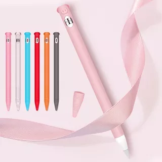 Cute Animals Color Silicone Pencil Case For Apple Pencil 2/1 Cases On IPad Tablet Touch Pen Stylus Cartoon Protective Sleeve Cover