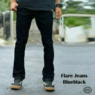 Celana Jeans Slimfit Pria Cutbray Blueblack | Flare | Hitam Garment