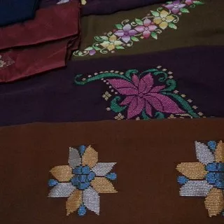 kain karawo Bahan kemeja sutra taffeta untuk wanita
