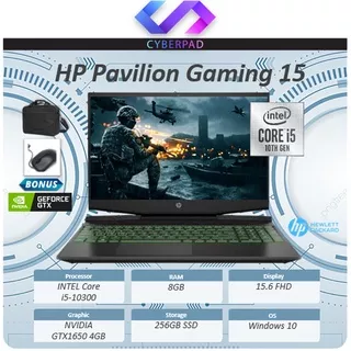 Laptop HP Pavilion Gaming 15 - GTX1650 4GB i5 10300 8GB 256ssd 15.6FHD WIN10