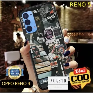 ACASTO Case Oppo Reno 4/ Reno 5 motif fashion aesthetic N4SA art theme unik keren custom case casing pria & wanita semua tipe HP hardcase glossy