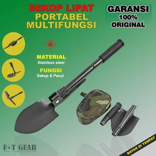 SEKOP PACUL CANGKUL LIPAT PORTABLE MULTIFUNGSI PERALATAN SURVIVAL ADVENTURE GUNUNG OUTDOOR CAMPING