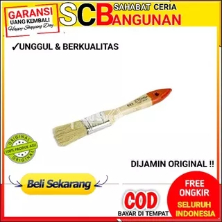 KUAS CAT ETERNA 633 1 1/2 INCH KUAS GAGANG KAYU TEBAL  PAINT BRUSH KUAS 1 1/2  KUAS ETERNA ASLI