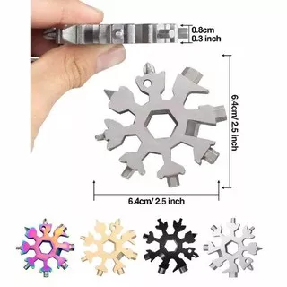 [ART. 77632] Kunci Multifungsi 18 in 1 Snowflake Snowflakes Multi Tool Tools Multitool Perkakas Tang