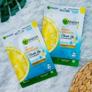 Garnier Bright Complete Clear Up Anti Acne Serum Mask / Garnier Sheet Mask