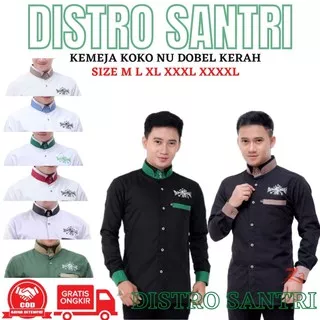 BAJU KOKO NU KERAH DOBEL S M L XL XXL 3XL 4XLKoko Gus Azmi Koko Hadroh Azahir Baju Koko Pria Terbaru