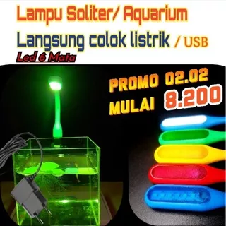 lampu aquarium led 6 mata
