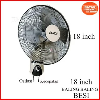 Kipas Angin Dinding Sanex 18 inc 1878 / Kipas Tembok / Kipas Tempel / Tornado Besi / Wall Fan 18 Inc