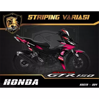 Stiker Supra GTR 150_Stiker Striping Variasi Supra GTR Petronas Custom Kode RDGTR004