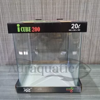 AQUARIUM BENDING ICUBE 200 KANDILA 20L 26X26X30 CM 20 LITER AKUARIUM KACA DEPAN PINGGIR LENGKUNG