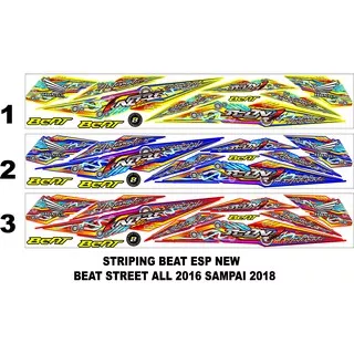 STRIPING VARIASI HONDA BEAT NEW ESP 2016 SAMPAI 2018 THAILOOK MOTIP ICON STICKER BEAT STREET NEW ART LIS STRIPING