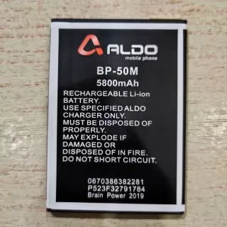 Batre bt Aldo  AS9 BP-50M original Aldo AS9 Bp50M  bt aldo AS9 BP50M  7.5 X5.3