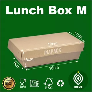 Lunch Box M Laminating, Lunch Box Kertas, Lunch Box Coklat