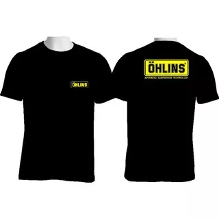 Kaos T-shirt Distro Racing Logo Ohlins Hitam Kaos Otomotif