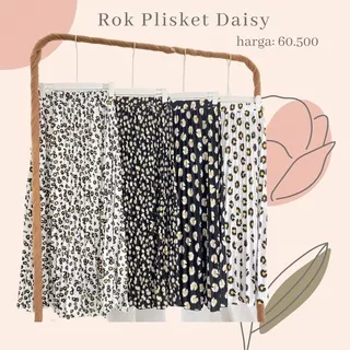 Rok Plisket Daisy rok motif daily rok plisket motif murah