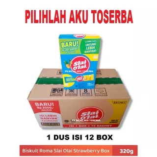 Biskuit Roma Slai O'lai Pineapple / Slai Olai Nanas Box isi 12 @24gram (HARGA 1 DUS ISI 12 BOX)