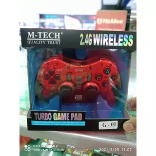 M-Tech Single Wireless G-01 Joystick Pc Usb Gamepad Mtech 3 in 1