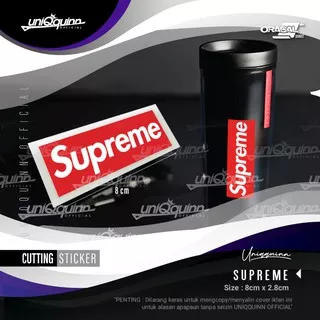 UQ Cutting Sticker Tumbler Supreme || Stiker Botol Minuman Supreme