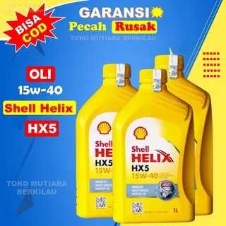 Oli Mesin Shell Helix HX5 Sae 15w 40 4T Bensin & Diesel 1L Hx7 Super Murah 4 Tak