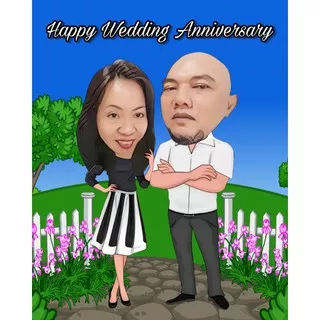 Karikatur Foto Wajahmu Karikatur Hadiah Karikatur Ulang tahun Anniversary Karikatur Wedding Spesial