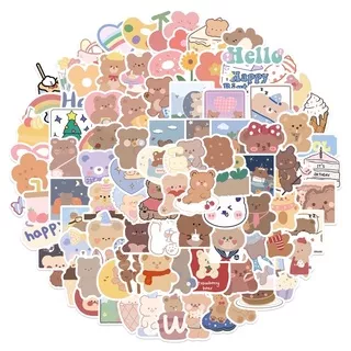 40 Pcs Sticker waterproof Bear cute decoration journal gift
