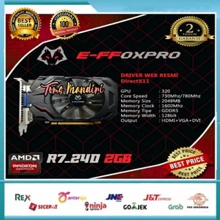 VGA E-FFOXPRO AMD R7 240 2GB DDR5 128BIT ORIGINAL NEW !! 2 THN GARANSI