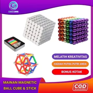 Magnetic Ball Mainan Edukasi Anak Bola Magnet Magnet Ball Magnetic Stick Bucky Cube Balls