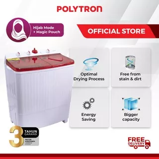 Mesin cuci POLYTRON Primadona Samba 2 tabung 9,5Kg PWM 951R