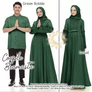 baju couple sepasang pria wanita edisi lebaran maxi terbaru 2021 / fashion muslim kapelan bramasta