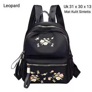 tas ransel wanita bordir bunga backpack wanita flowery tas bordir tas kulit tas batam stylish bag