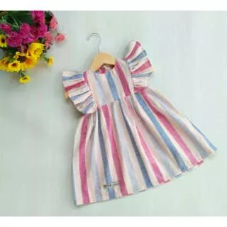 Stripe Ruffle dress