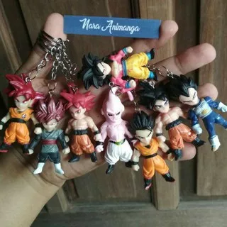 [ BISA COD ] Action Mini Figur Keychain Gantungan Kunci Motor Mobil Anime Dragon Ball Vol 4 Goku Vegeta Buu Gohan Figure