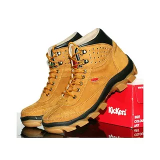 PROMO SEPATU KICKERS SAFETY BOOTS BREMBO TAN