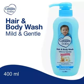 Sabun dan Shampoo 2 in 1 Bayi CUSSONS Baby Hair and Body Wash 400ml Pump