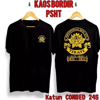 BAJU PSHT KAOS PSHT SH TERATE 1 ABAD BORDIR DISTRO KEREN MURAH SIMPEL TERBARU SATU ABAD TERATE EMAS COMBED 24S PSHT