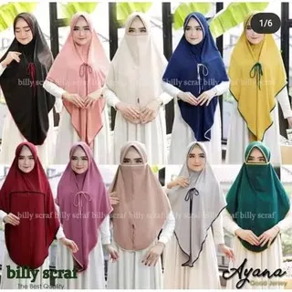 Jilbab 3in1 panjang bahan jersey