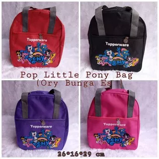 Tas pop little pony / tas Tupperware little pony ( sleting bunga es )