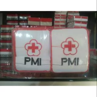 100 biji PMI bordir | pmr bordir | palang merah Indonesia | palang merah remaja | seragam sekolah