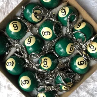 Gantungan kunci bola bilyar/ keychain no 6