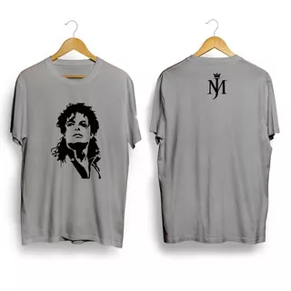 Kaos michael jackson king of pop raja musik Cotton Combed 30s Katun Kaos dist Jackson Fly + Belakang